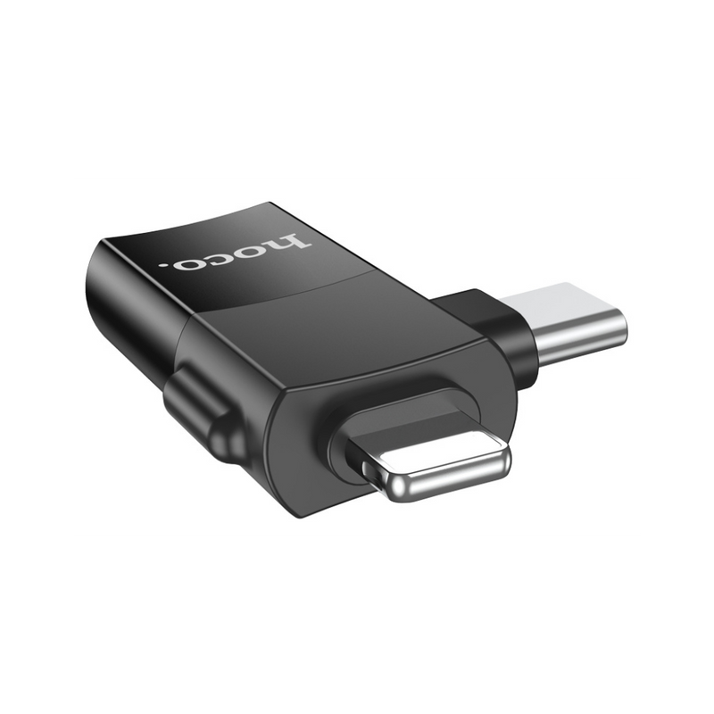 Hoco UA17 iP Male/Type-C Male to USB Female 2 in 1 Adapter