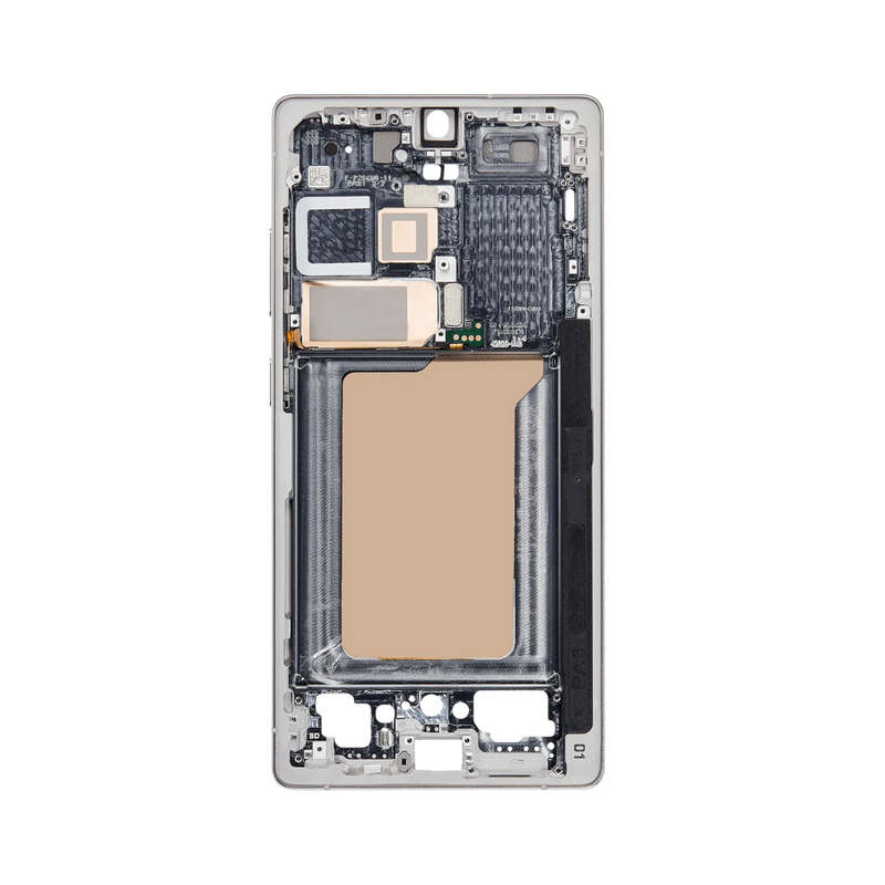 Samsung Galaxy S25 Ultra - OLED Assembly with frame (Glass Change) - Titanium White Silver