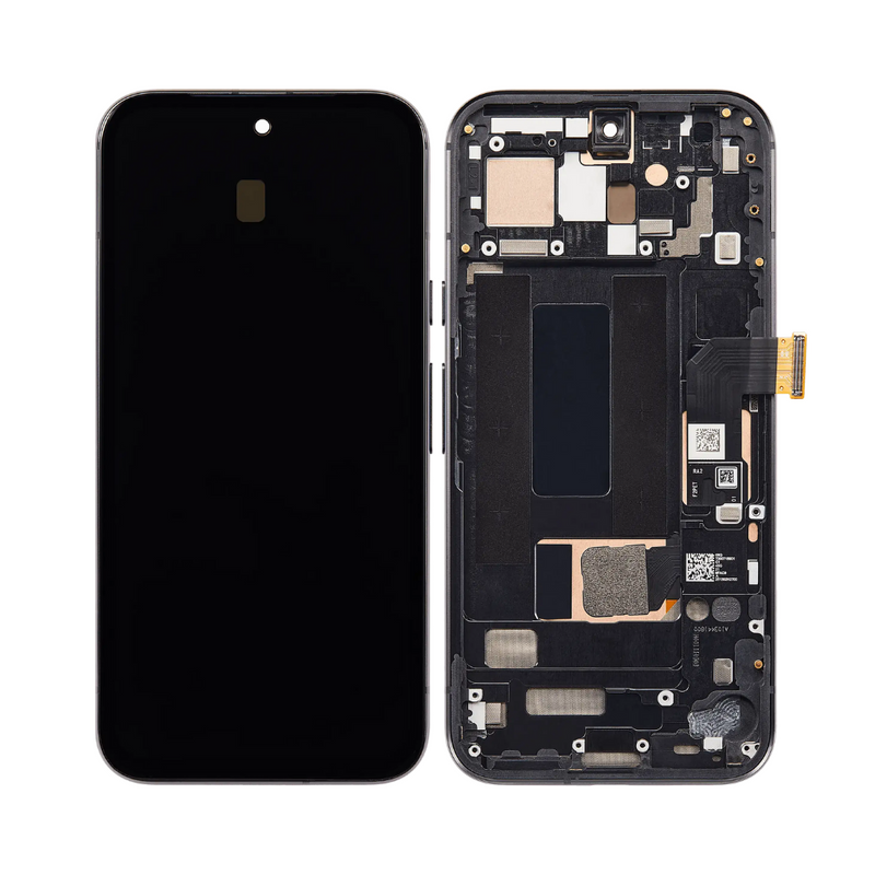 Google Pixel 8a OLED Assembly (Glass Change) - Original with Frame - Obsidian