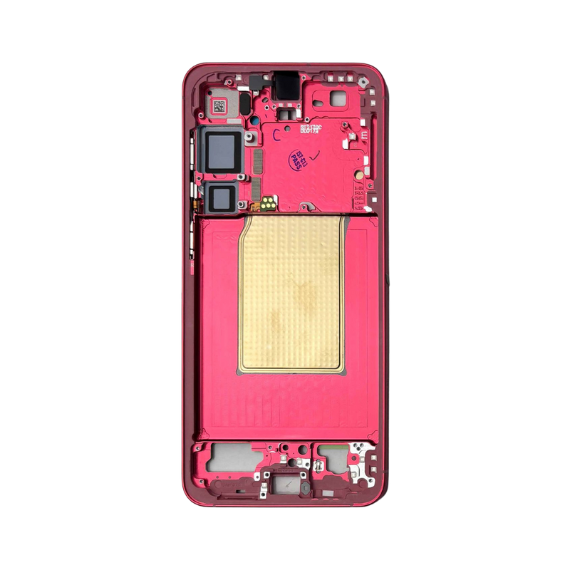 Samsung Galaxy S25 - OLED Assembly with Frame (Service Pack) - Coral Red