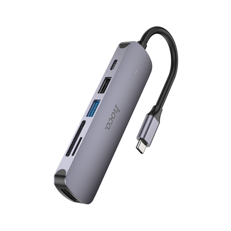 Hoco HB28 Type-C Multi-function Converter (HDTV+USB3.0+USB2.0+SD+TF+PD)