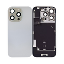 iPhone 16 Pro Back Glass With Steel Plate, Wireless NFC Charging MagSafe Magnet & Flashlight Flex (White Titanium)