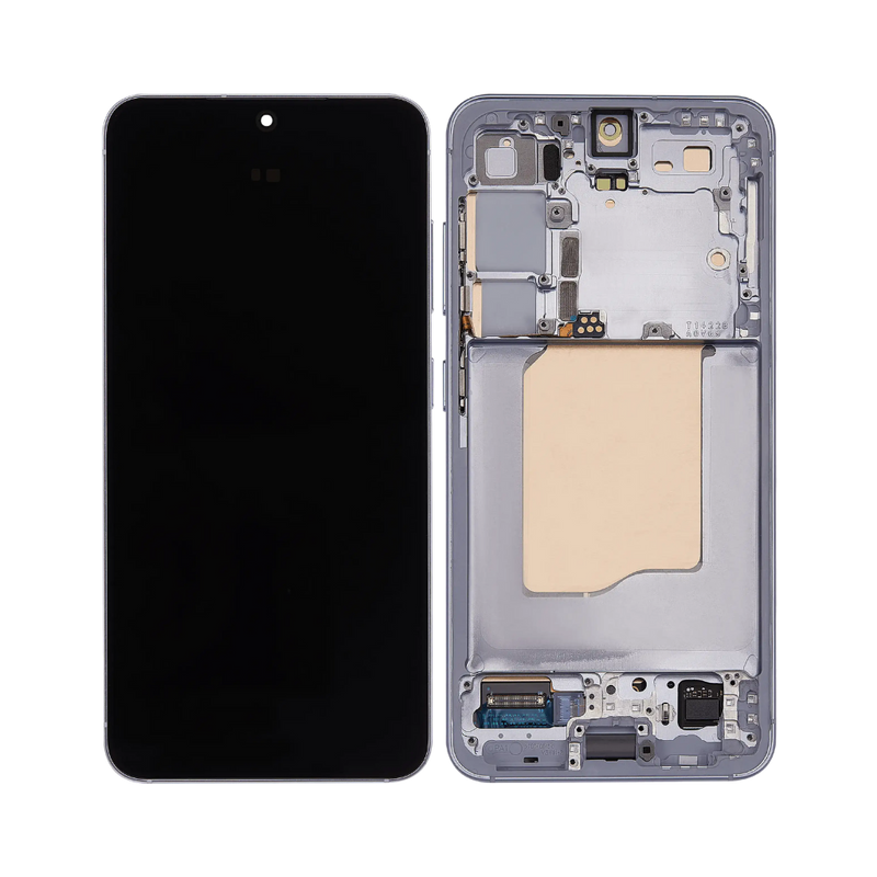 Samsung Galaxy S25 - OLED Assembly with Frame (Service Pack) - Icy Blue