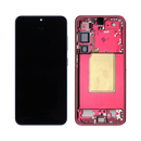 Samsung Galaxy S25 - OLED Assembly with Frame (Service Pack) - Coral Red