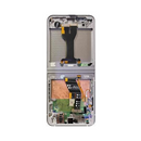 Samsung Galaxy Z Flip 6 - OLED Assembly with Frame - Silver Shadow (Service Pack)