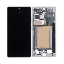 Samsung Galaxy S25 Ultra - OLED Assembly with frame (Glass Change) - Titanium White Silver