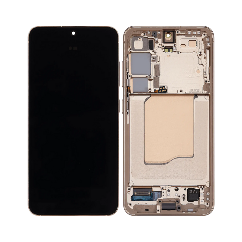 Samsung Galaxy S25 - OLED Assembly with Frame (Service Pack) - Pink Gold