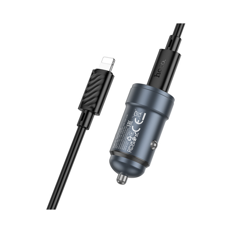 Hoco Z57 Glorious single-port PD30W Car Charger Set (C to iP)