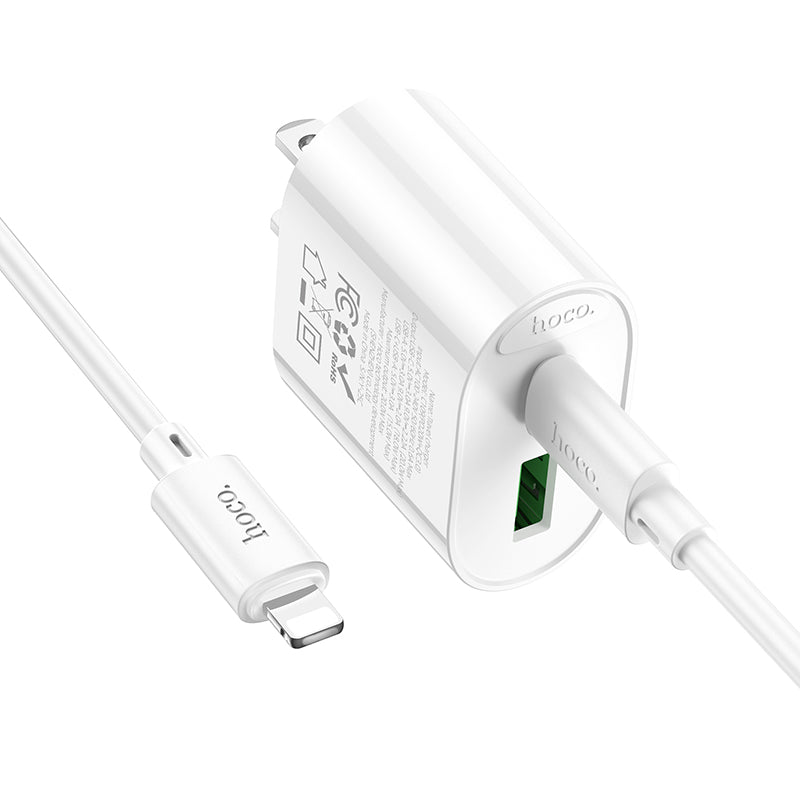 Hoco C109(PD20W+QC3.0) Fighter PD20W+QC3.0 charger set(C to iP)(US)