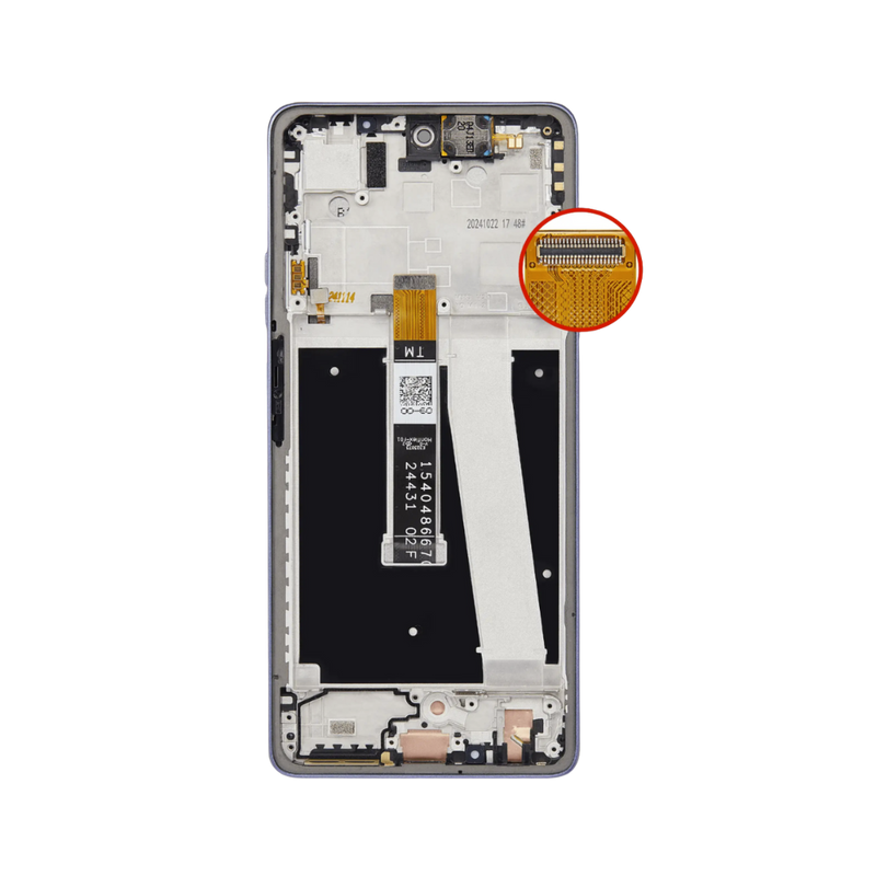 Motorola Moto G Power (2025) - OLED Assembly with Frame (Service Pack) - Slate Gray