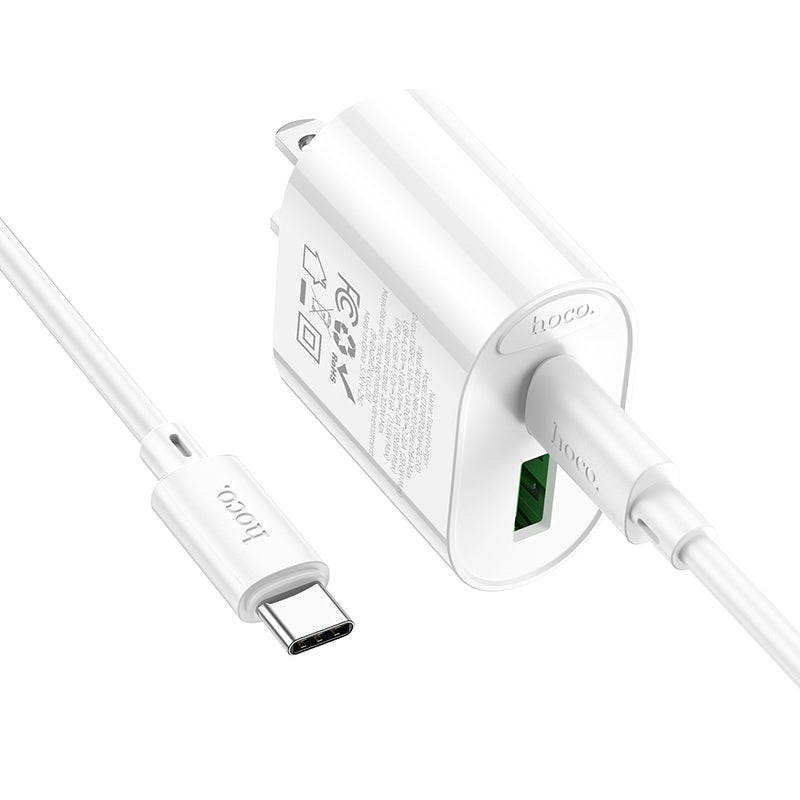 Hoco C109(PD20W+QC3.0) Fighter PD20W+QC3.0 charger set(C to C)(US)