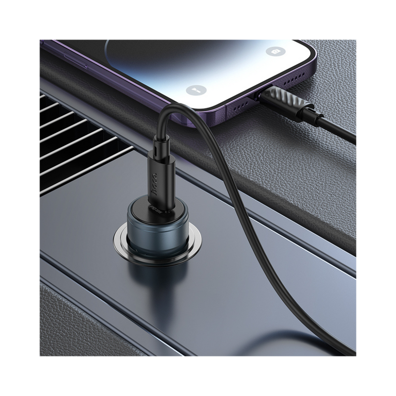 Hoco Z57 Glorious single-port PD30W Car Charger Set (C to C)