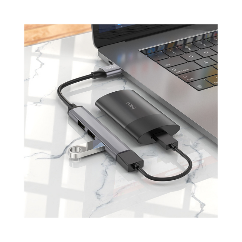 Hoco HB26 4 in 1 Adapter (USB to USB3.0+USB2.0*3)