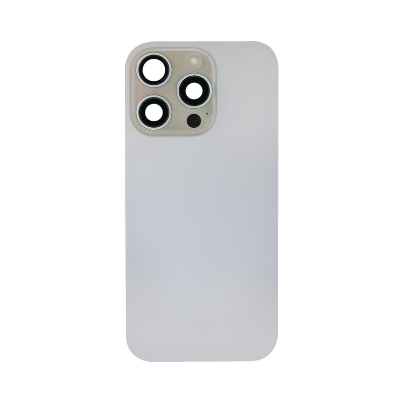 iPhone 16 Pro Back Glass With Steel Plate, Wireless NFC Charging MagSafe Magnet & Flashlight Flex (White Titanium)