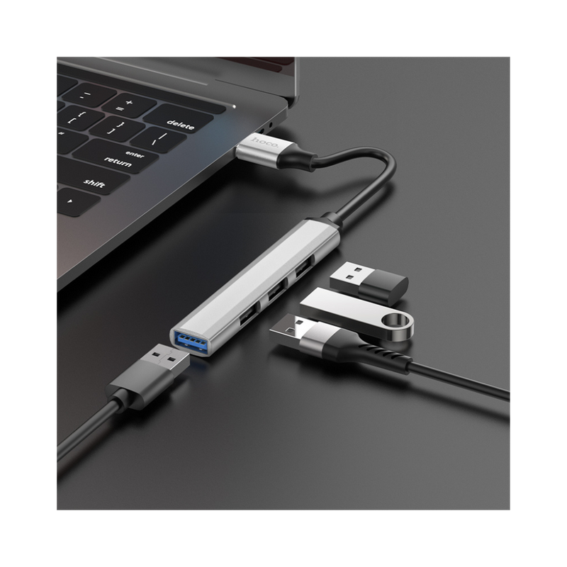 Hoco HB26 4 in 1 Adapter (USB to USB3.0+USB2.0*3)