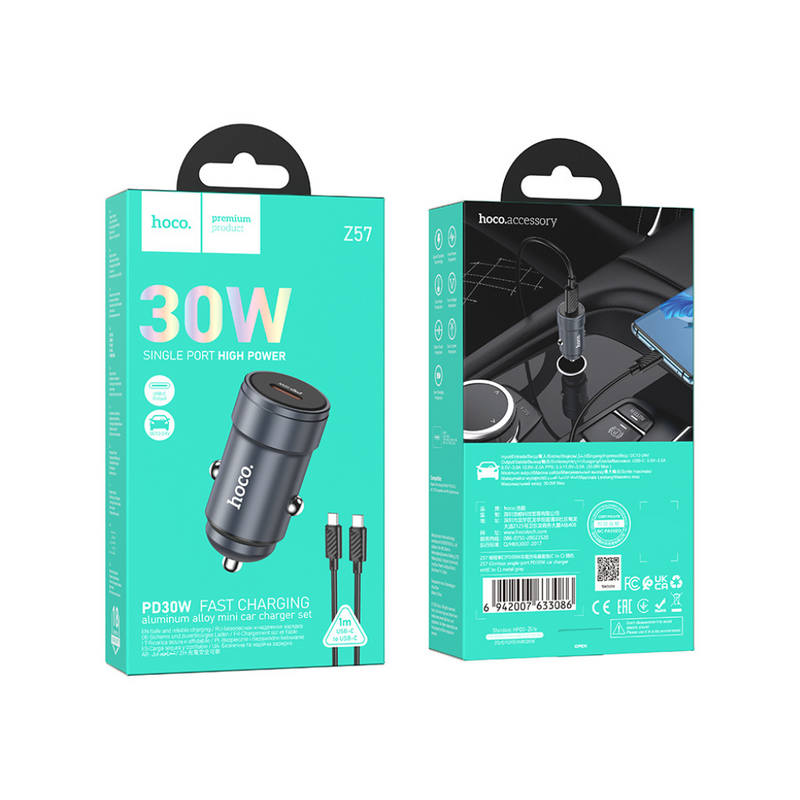 Hoco Z57A Glorious PD30W+QC3.0 Car Charger