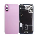 iPhone 16 Plus Back Glass With Steel Plate, Wireless NFC Charging MagSafe Magnet & Flashlight Flex (Pink)