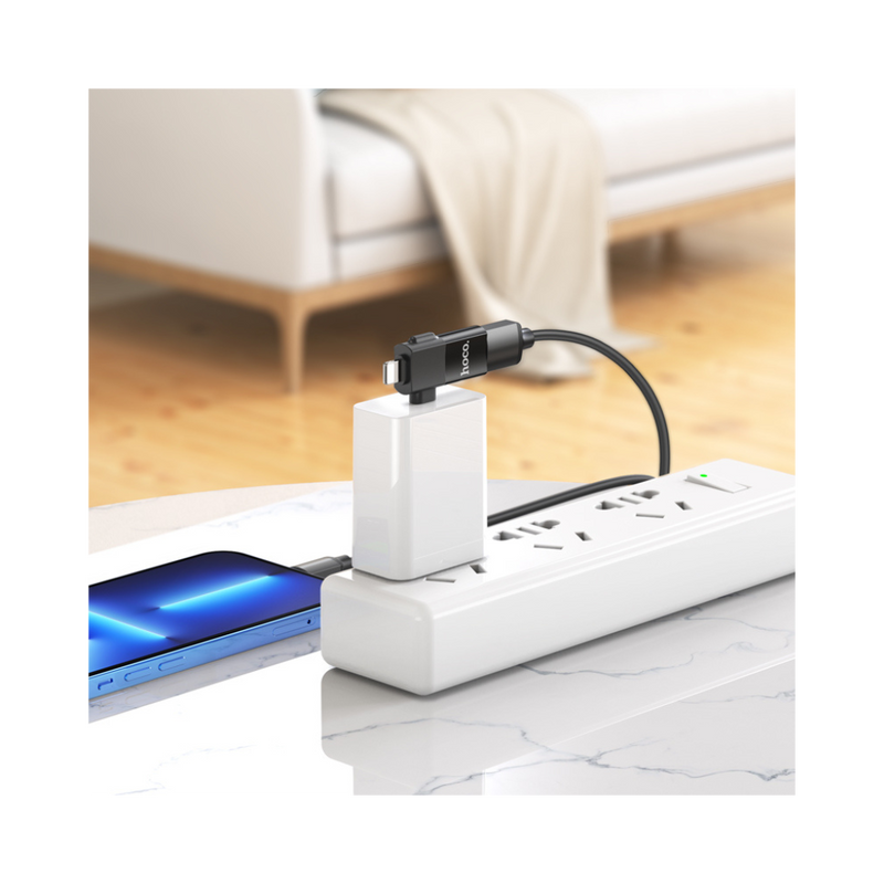 Hoco UA17 iP Male/Type-C Male to USB Female 2 in 1 Adapter