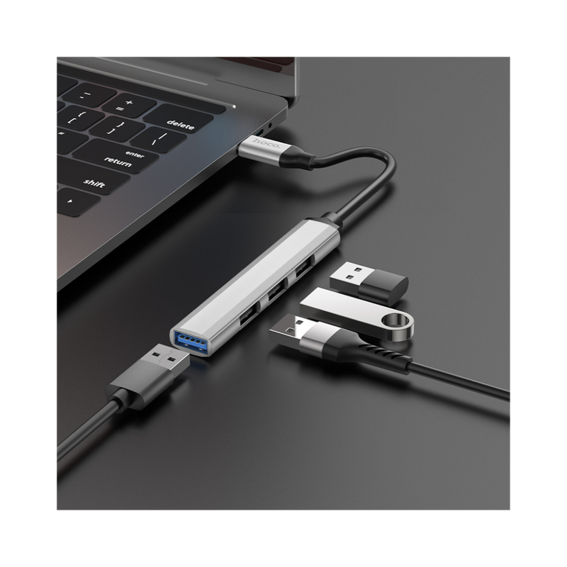 Hoco HB26 4 in 1 Adapter (Type-C to USB3.0+USB2.0*3)