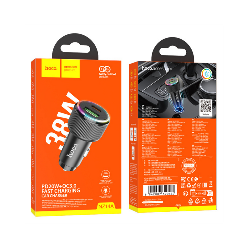 Hoco NZ14A Guerrero PD20W+QC3.0 Car Charger