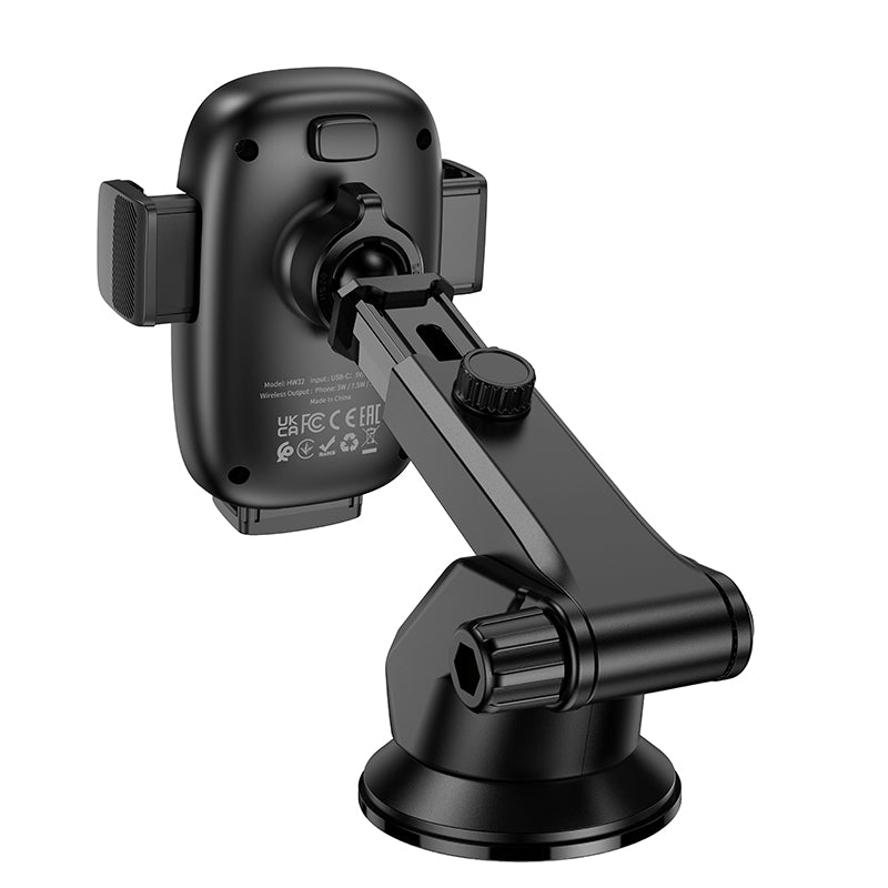 Hoco HW32 Crown push-type wireless charging car holder(center console)