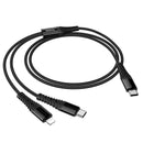 Hoco X123 Victory 2-in-1 Charging Cable(C to iP+C)