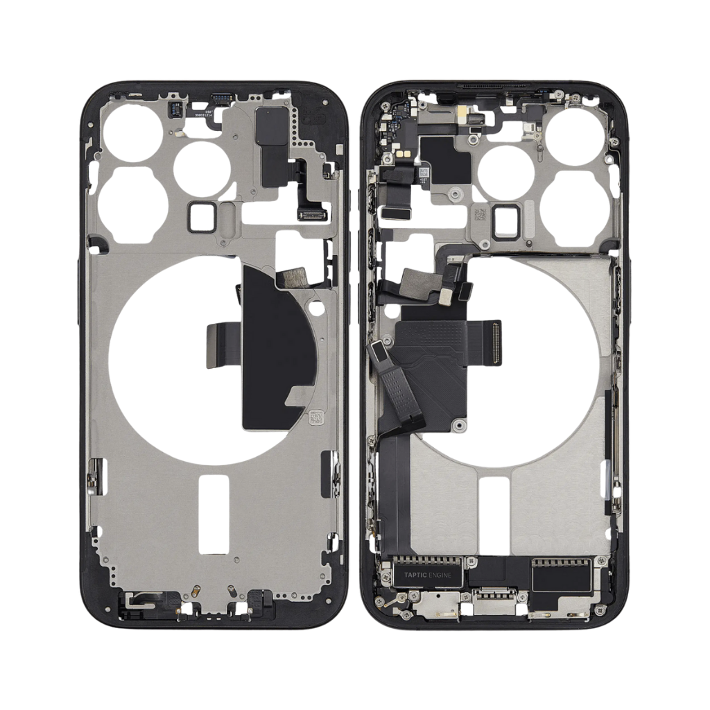 OEM Pulled iPhone 15 Pro Mid-Frame (A Grade) with Small Parts Installe