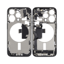 OEM Pulled iPhone 15 Pro Mid-Frame (A Grade) with Small Parts Installed - Black Titanium