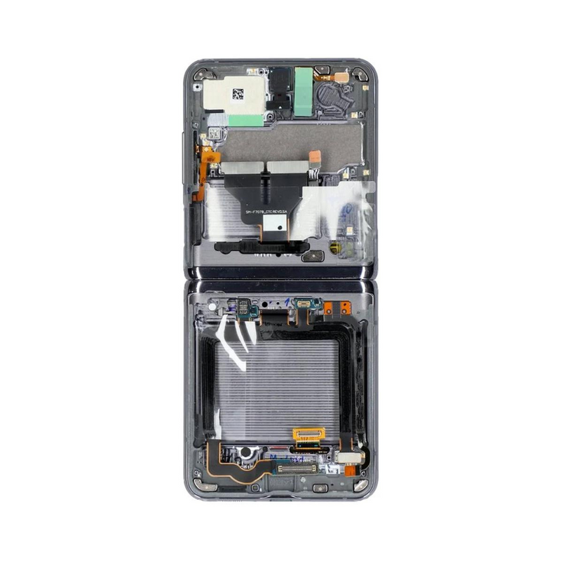 Samsung Galaxy Z Flip 5G - OLED Assembly with Frame - Compatible with all carriers - Mystic Grey (Service Pack)