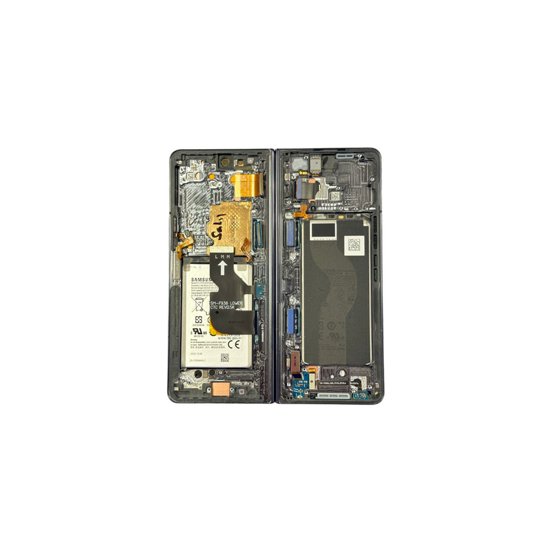 Samsung Galaxy Z Fold 4 - Original Pulled Inner OLED Assembly with frame Phantom Black - (B Grade)