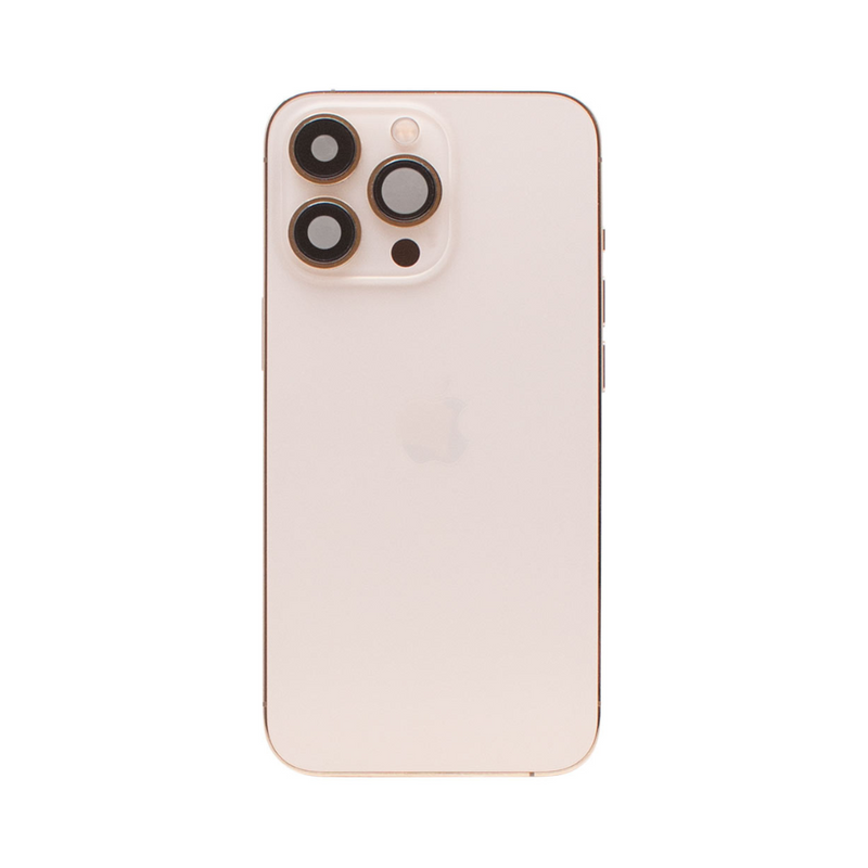 OEM Pulled iPhone 13 Pro Max Housing (A-/B+ Grade) with Small Parts Installed - Gold (with logo)