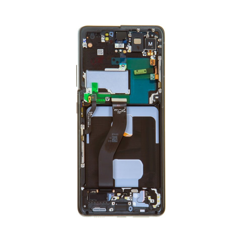 Samsung Galaxy S21 Ultra OLED Assembly with Frame - Phantom Black (Aftermarket +)