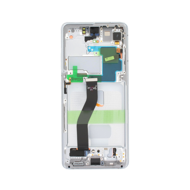 Samsung Galaxy S21 Ultra - OLED Assembly with frame Phantom Silver (Service Pack)