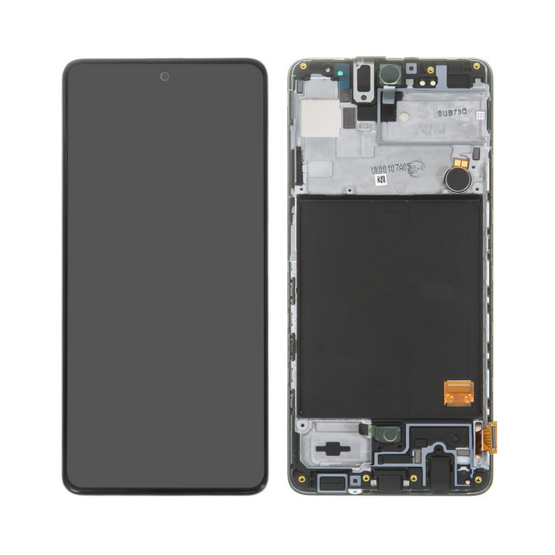 Samsung Galaxy A51 OLED Assembly with Frame - Cream (Aftermarket +)