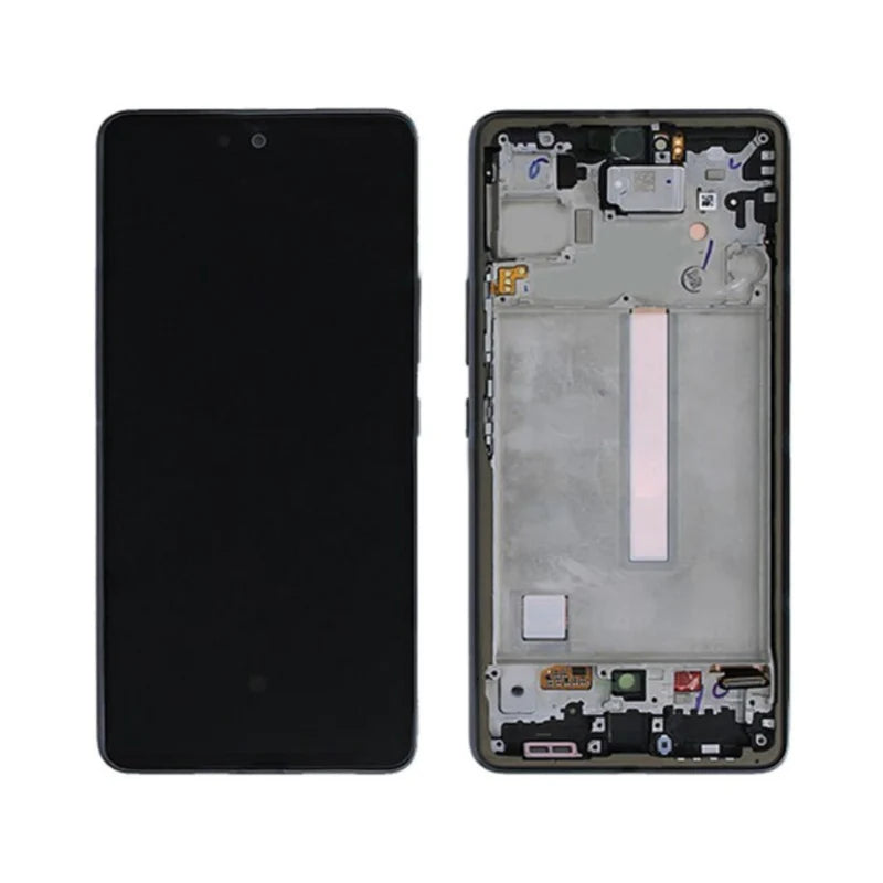 Samsung Galaxy A73 - OLED Screen Assembly with Frame Black (Service Pack)