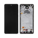 Samsung Galaxy A72 - OLED Screen Assembly with Frame Black (Service Pack)