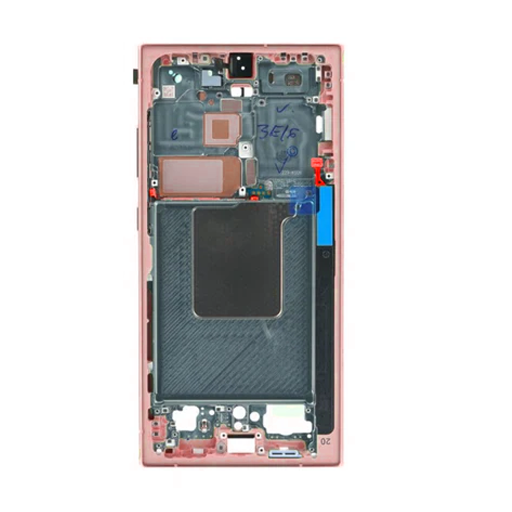 Samsung Galaxy S24 Ultra - OLED Assembly with frame (Glass Change) - Titanium Orange