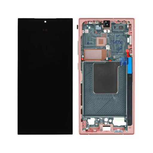 Samsung Galaxy S24 Ultra - OLED Assembly with frame (Glass Change) - Titanium Orange