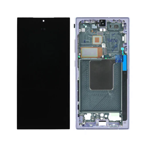 Samsung Galaxy S24 Ultra - OLED Assembly with frame (Glass Change) - Titanium Violet