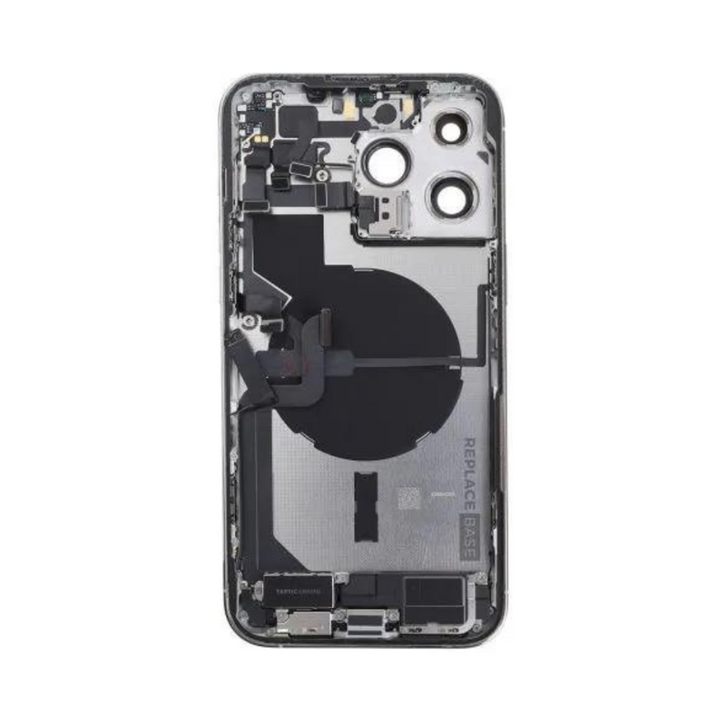 OEM Pulled iPhone 14 Pro Max Housing (A Grade) with Small Parts Installed - Silver (with logo)