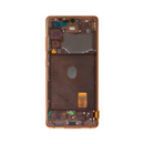 Samsung Galaxy S20 FE 5G - OLED Assembly with frame (Glass Change) -  Cloud Orange