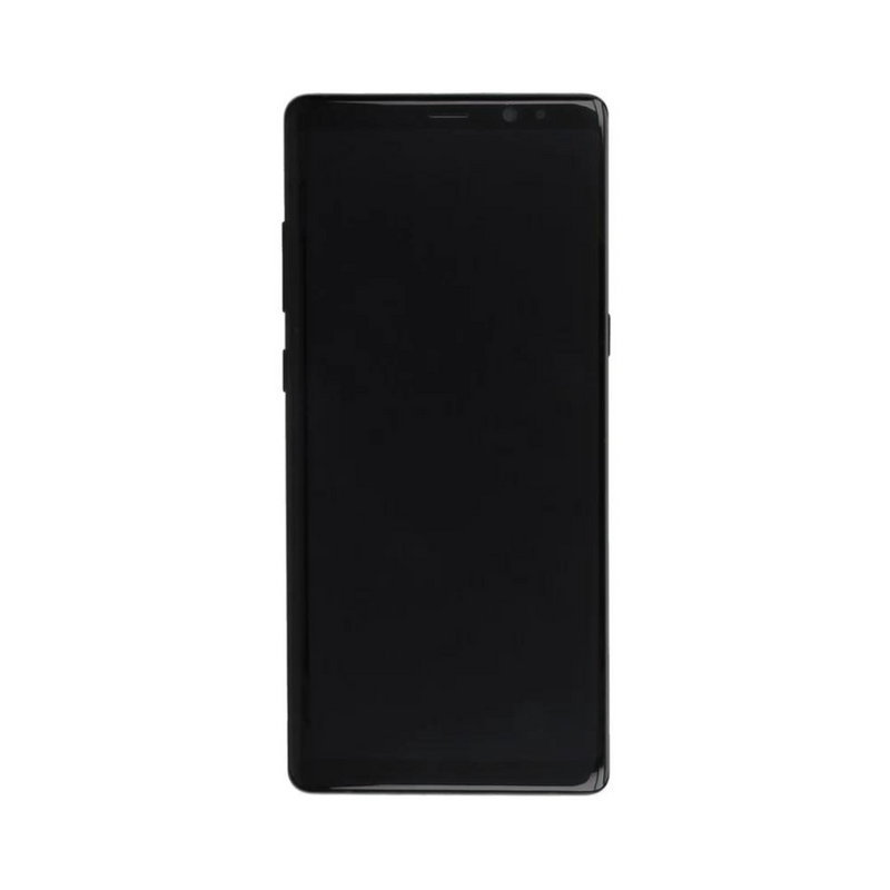 Samsung Galaxy Note 8 - OLED Assembly with frame Midnight Black (Glass Change)