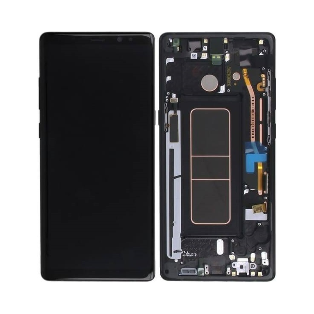 Samsung Galaxy Note 9 - OLED Assembly with frame Midnight Black (Glass