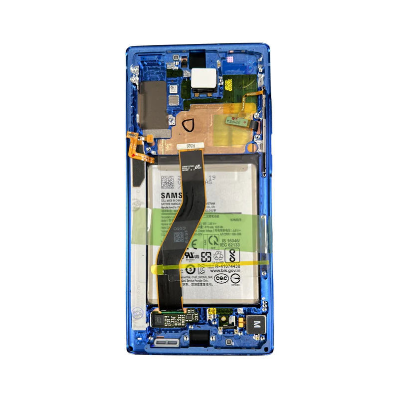 Samsung Galaxy Note 10 Plus OLED Assembly with Frame - Aura Blue (Aftermarket +)