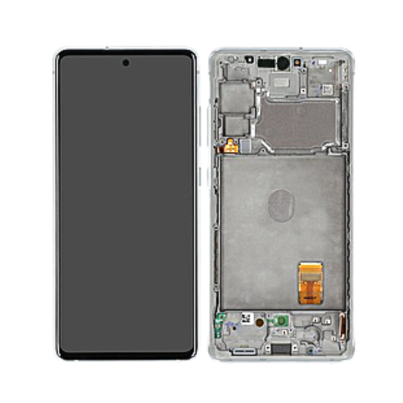 Samsung Galaxy S20 FE 5G - OLED Assembly with frame Cloud White (Service Pack)