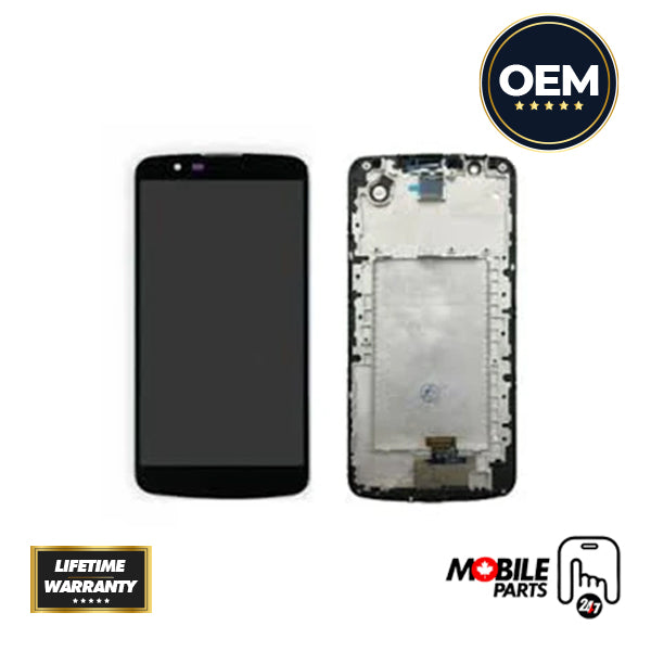 LG K10 (2016) LCD Assembly - Original with Frame (Black)