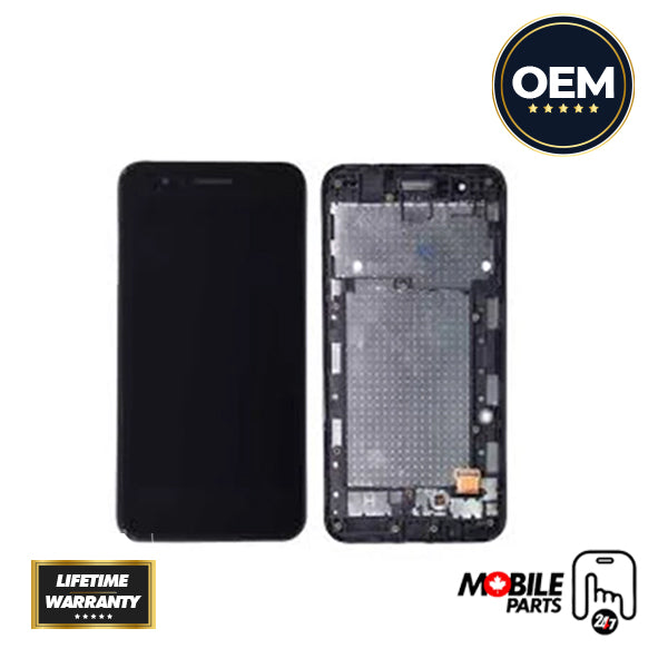 LG K9 (2018) LCD Assembly - Original with Frame (Black)