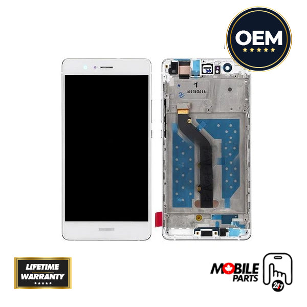 Huawei P9 Lite LCD Assembly - Original with Frame (White)