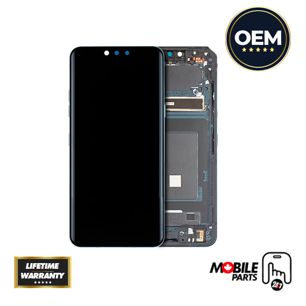 LG G8 ThinQ LCD Assembly - Original with Frame (Black)