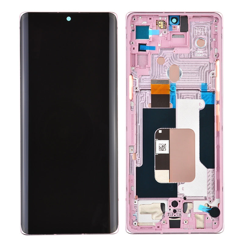 LG Velvet 5G OLED Assembly - Original with Frame (Sunshine) - Pulled